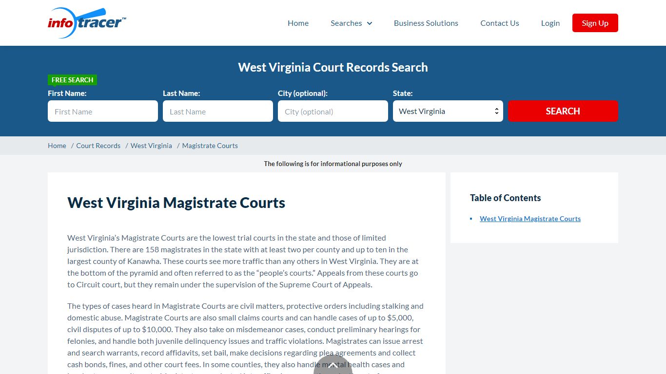 Search West Virginia Magistrate Court Cases Online ...