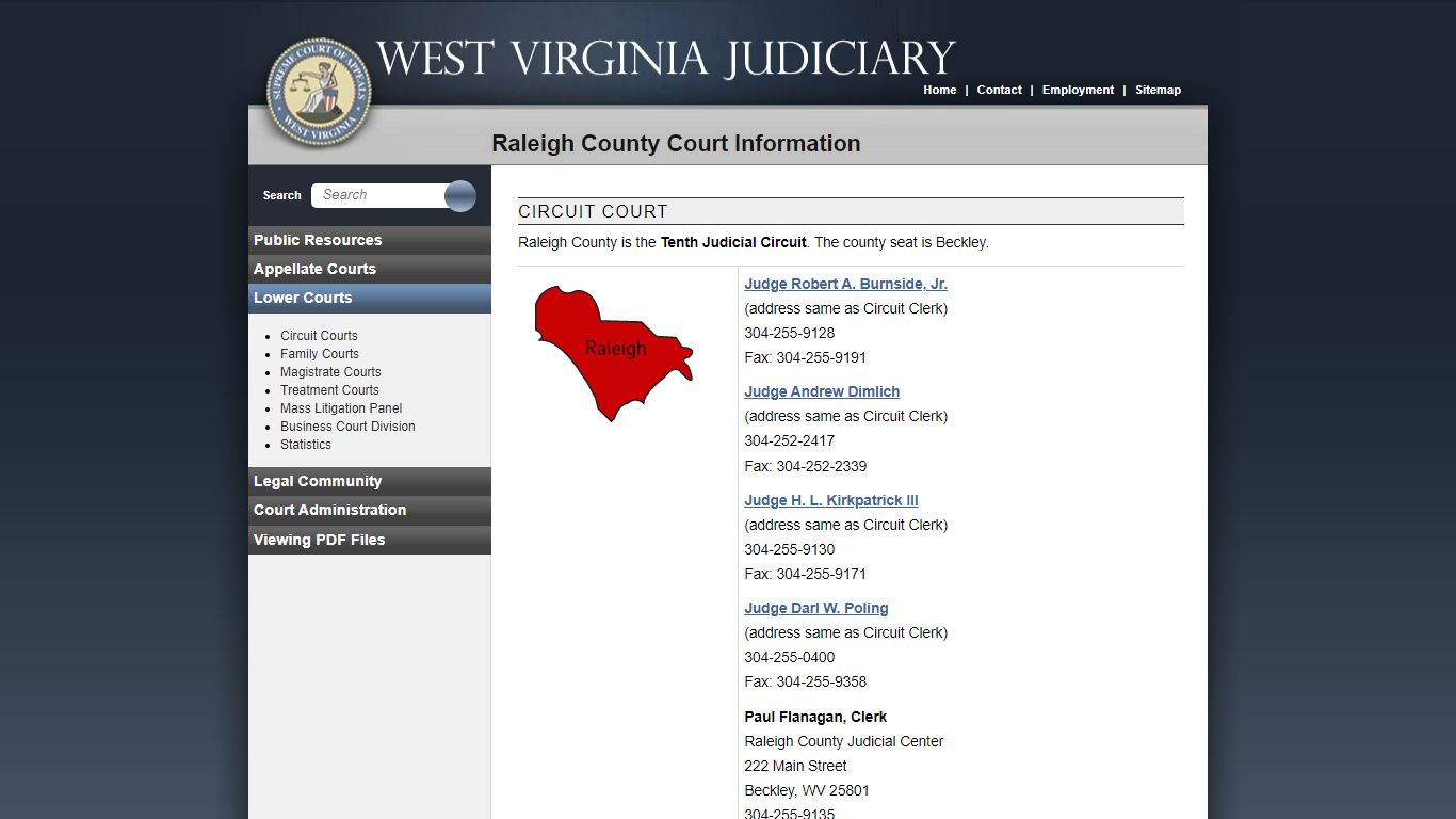 Raleigh County Court Information - West Virginia Judiciary
